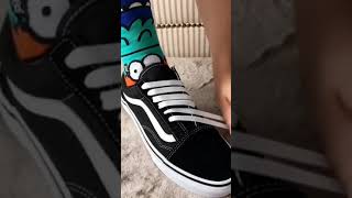 Different Ways to Tie Shoelace Styles Vans Challenge [upl. by Lunsford428]