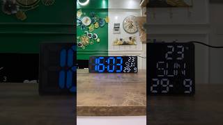 Blue Digital Calendar ledclocks livingroomdecorideas [upl. by Nnazil]