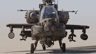 AH64 Apache Attack Helicopter Fires Aerial Rockets [upl. by Alimak]