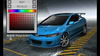 NFS Prostreet Honda Civic Si Tuning [upl. by Eeliak515]