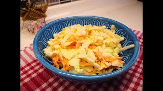 COLESLAW SALATA TARİFİ  BEYAZ LAHANA SALATASI  KFC SALATASI [upl. by Starinsky365]