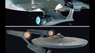 Original Star Trek Enterprise Vs Star Trek 2009 Enterprise model comparison [upl. by Anialeh]