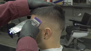 Skin Fade Haircut Cordless Andis Masters  ASMR Style Haircut [upl. by Gerge]