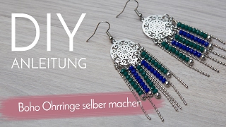 Boho Ohrringe selber machen  DIY Anleitung [upl. by Robyn]