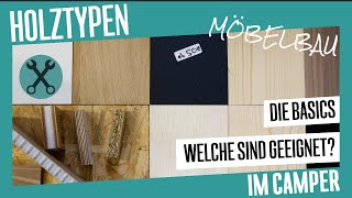 Basics geeignete Holztypen für den Möbelbau im Camper  DIY [upl. by Willock]