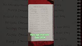 HPSC PGT Interview Date 2024 Haryana PGT Interview Date 2024 [upl. by Nehepts353]