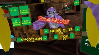 Playing Gorilla Tag Fan Games With Free Mods On app Lab [upl. by Eecyaj]