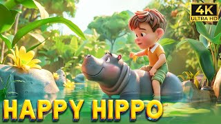 Happy Hippos Kids Song  TinyGeniusTV  नर्सरी कविता और बच्चों के गाने [upl. by Yrad]