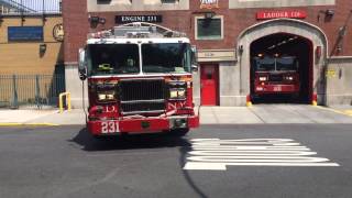 FDNY Engine 231 Tower Ladder 120 And Battalion 44 Responding [upl. by Enywad]