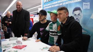 Autogrammstunde mit Werder Fußballprofis in Wildeshausen [upl. by Einhoj]