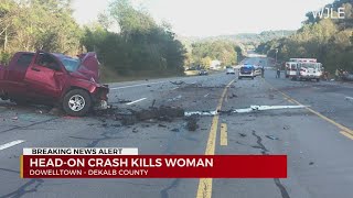 Headon crash in Dowelltown kills woman [upl. by Ttiwed]