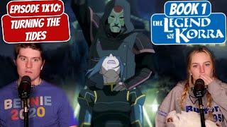 LIN GOES ALL OUT  Legend of Korra Reaction  Episode 10 quotTurning the Tidesquot [upl. by Adnauqal]