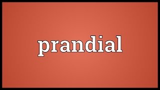 Prandial Meaning [upl. by Greg]