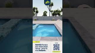 Cyberlane Fiberglass Pool Compact Design with Spa  Perfect for Urban Backyards [upl. by Akiraa]