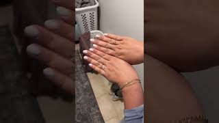 Woman accidentally gets glow in the dark nail polish [upl. by Alfons]