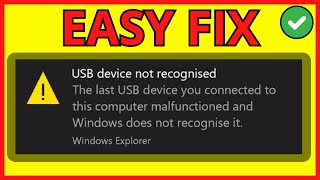 Fix USB Device Not Recognized in Windows 1110 Easy Solutions [upl. by Yduj10]