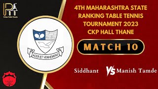 Siddhant vs Manish Tamde  Mens Category  Match  10  DAY  1  10October2024 [upl. by Tereb430]