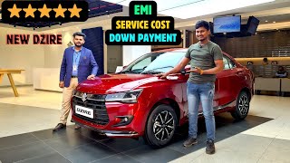 New Maruti Suzuki DZIRE 🔥 EMI Service cost Down payment etc✅ [upl. by Alacim]