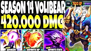 MY NEW 7600HP VOLIBEAR SEASON 14 TOP BUILD GUIDE BROKE EVERY LIMIT WITH 420000 TOTAL DMG 🔥 [upl. by Lupiv]