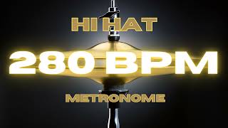 280 BPM  Hi Hat Metronome [upl. by Kozloski]