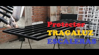 PROTECTOR de TRAGALUZ para ESCALERAS  REJAS para ESCALERAS  Pistola de Gravedad  Pintado GLOSS [upl. by Ennaegroeg]