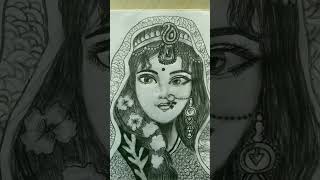 Radha Rani ji😍radhakrishna bhagwanradharadhaspecialpopulartrendingartisthindulovesketching [upl. by Shulem]