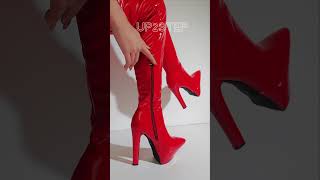 Red Platform Stiletto Bootsboots [upl. by Nickerson451]