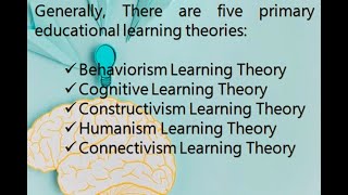 BEHAVIORAL COGNITIVE CONSTRUCTIVISM HUMANISM EXPERIENTIAL AND SOCIAL LEARNING THEORIES [upl. by Orlanta364]