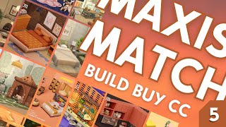 ★ BEST MAXIS MATCH CC PACKS PART 5 ★  BuildBuy CC overview  The Sims 4 including download links [upl. by Hafirahs]