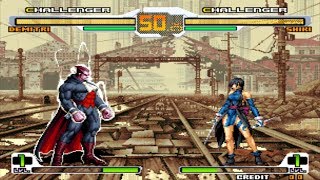 SNK vs Capcom Chaos Arcade  Demitri with both true endings [upl. by Anire567]