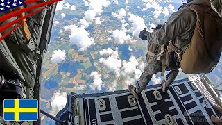 US Elite Recon Forces Historic Jump in Sweden During NATO Exercise [upl. by Murat]