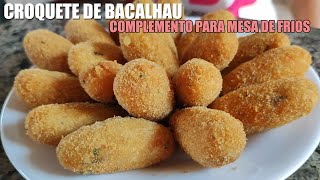 SALGADINHO DE FESTA BOLINHO DE BACALHAU  RECEITAS DA ROSA [upl. by Elsilrac]