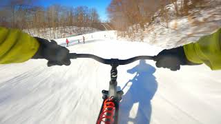 1st day on my new SnoGo ski bike at Mountain Creek [upl. by Ronyam208]