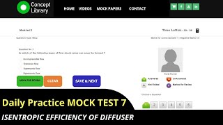 Isentropic efficiency of diffuser mock 7 solution GATE aerospace  jet propulsion solution [upl. by Janek]