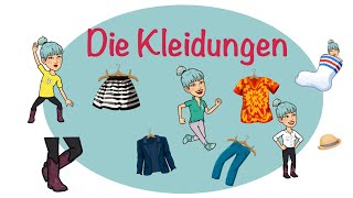 Die Kleidung  Klamotten  Deutsch lernen  German Clothes  Almanca Kıyafetler  Was hast du an [upl. by Tiebout]