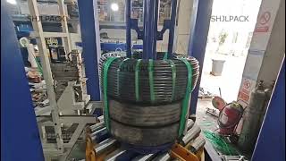 Automatic coil strapping machine [upl. by Eniruam]