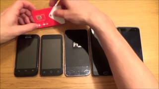 How to INSERT  REMOVE a SIM card in various MOBILE CELL PHONES [upl. by Lula]