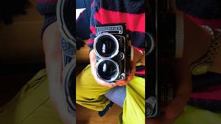 How to Unload Film from Rolleiflex TLR Twin Lens Reflex Camera rolleiflextele telerolleiflex [upl. by Arakahs]