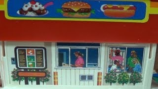 Hot Wheels City Burger Stand 1990 StoampGo with Hot Wheels Mini Truck [upl. by Marchak]