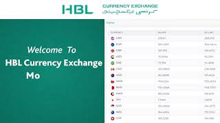 HBL Currency Exchange lives rates [upl. by Ozkum524]