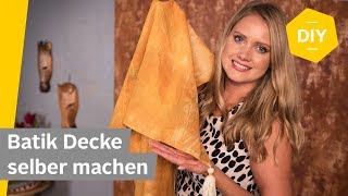 DIY Batik Decke selber machen Arashi Shibori Technik  Roombeez – powered by OTTO [upl. by Sami]