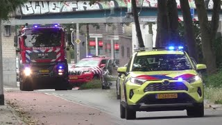 Primeur Ketting botsing op de A12  Hulpdiensten met spoed onderweg naar een melding in Arnhem [upl. by Drawyah356]