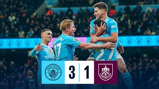 HIGHLIGHTS ALVAREZ HITS DOUBLE AS CITY GO SECOND  Man City 31 Burnley  Premier League [upl. by Read]