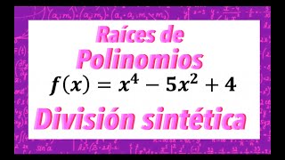 Raíces de polinomios con división sintética  FÁCIL Y RÁPIDO [upl. by Abbey]