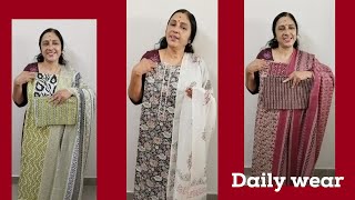 Below Rs1000 daily wear Cotton Churidar materials Sakhi World Vlog451 [upl. by Maribel]