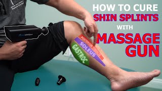 How To Use A Massage Gun On Shin Splints  Physical Therapist Teaches [upl. by Reteip]