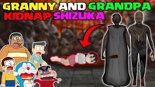 Granny kidnap shizuka 😱  Shinchan vs granny chapter 2 door escape 😂  doraemom vs granny  horror [upl. by Enehs]