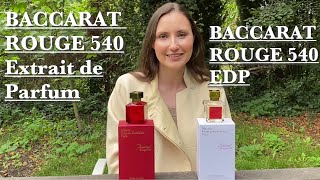 BACCARAT ROUGE 540 Extrait de Parfum vs BACCARAT ROUGE 540 EdP CравнениеCompairison [upl. by Jehiah823]