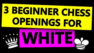 3 Chess Openings for White  For Beginners [upl. by Toombs]