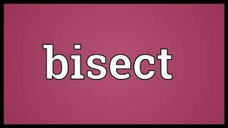 Bisect Meaning [upl. by Trebron]